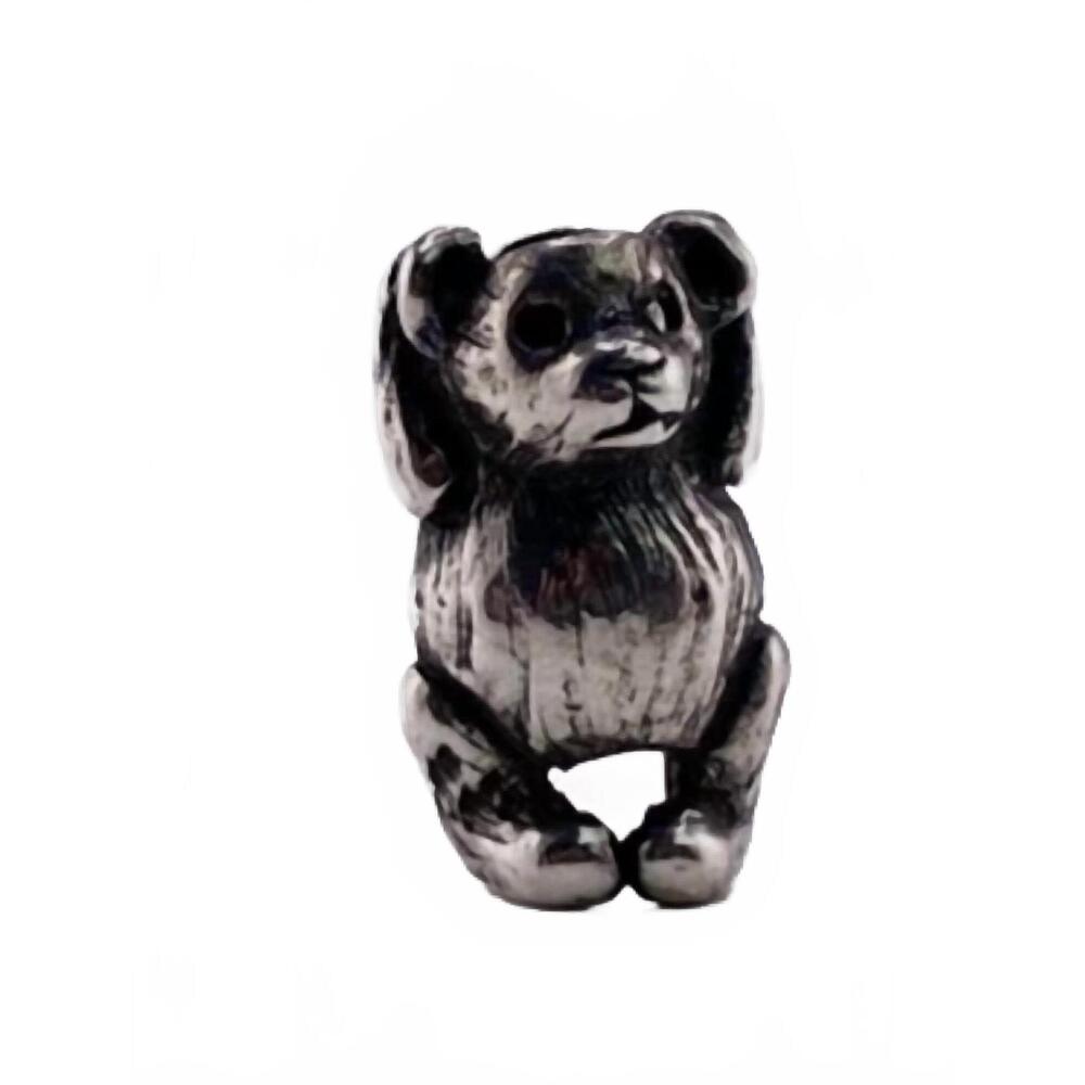 NEW TROLLBEADS women's hugging bear bead charm in silver